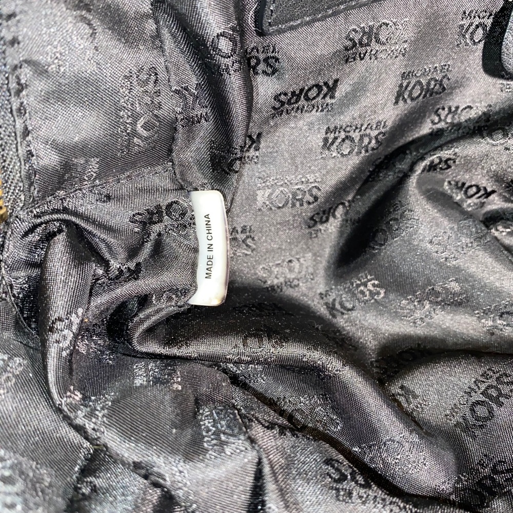 MICHAEL KORS Black Pebble Leather Satchel Purse - Picture 8 of 15